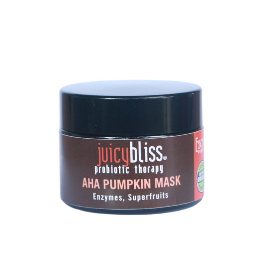 JuicyBliss AHA Pumpkin Mask with Natural Fruit Acids, Enzymes, Superfruits.