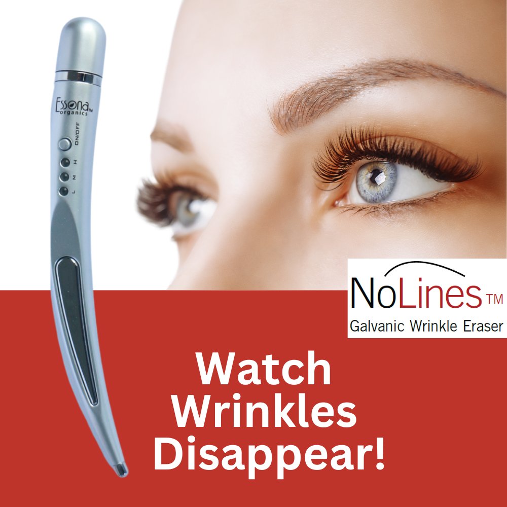 NoLines Galvanic Wrinkle Eraser - Microcurrent, EMS, Ionic - Watch Wrinkles Disappear. 6 Piece Set.