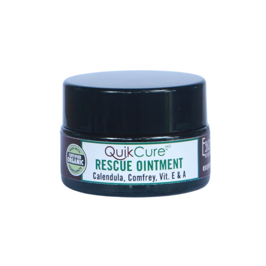 QuikCure Rescue Ointment with Tamanu Oil, Sea Buckthorn, Calendula, Comfrey, Vitamin E.