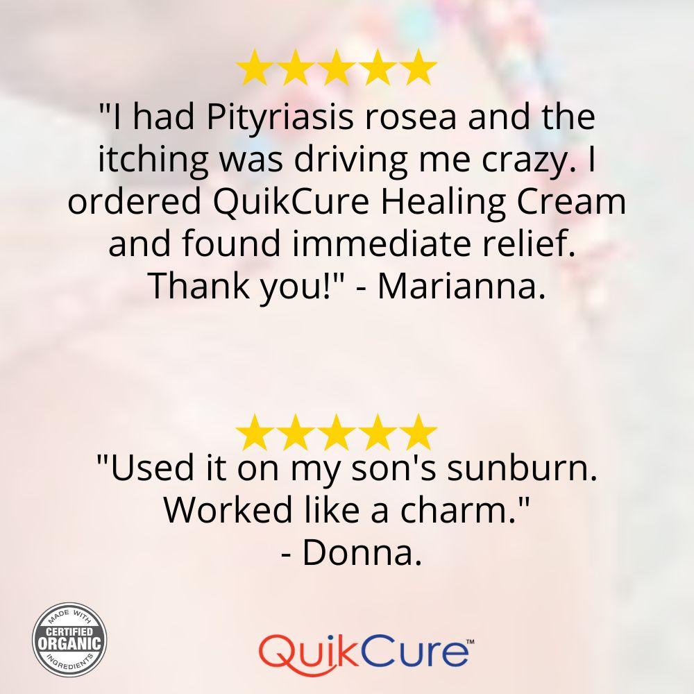 QuikCure Natural Healing Cream with Colloidal Silver, Zinc.