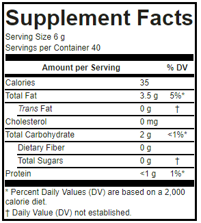 SupplementFactsCoconutMilkPowder