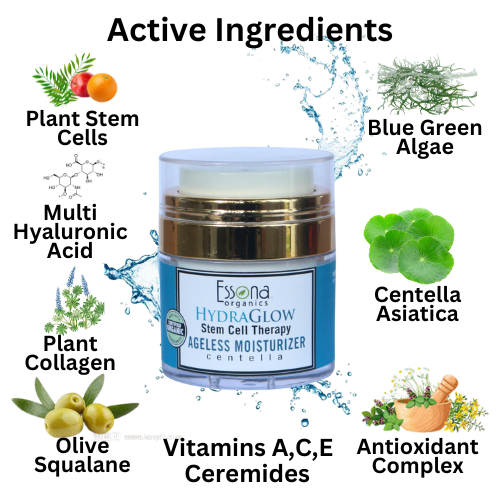 HydraGlow Stem Cell Therapy Ageless Moisturizer with Hyaluronic Acid ...
