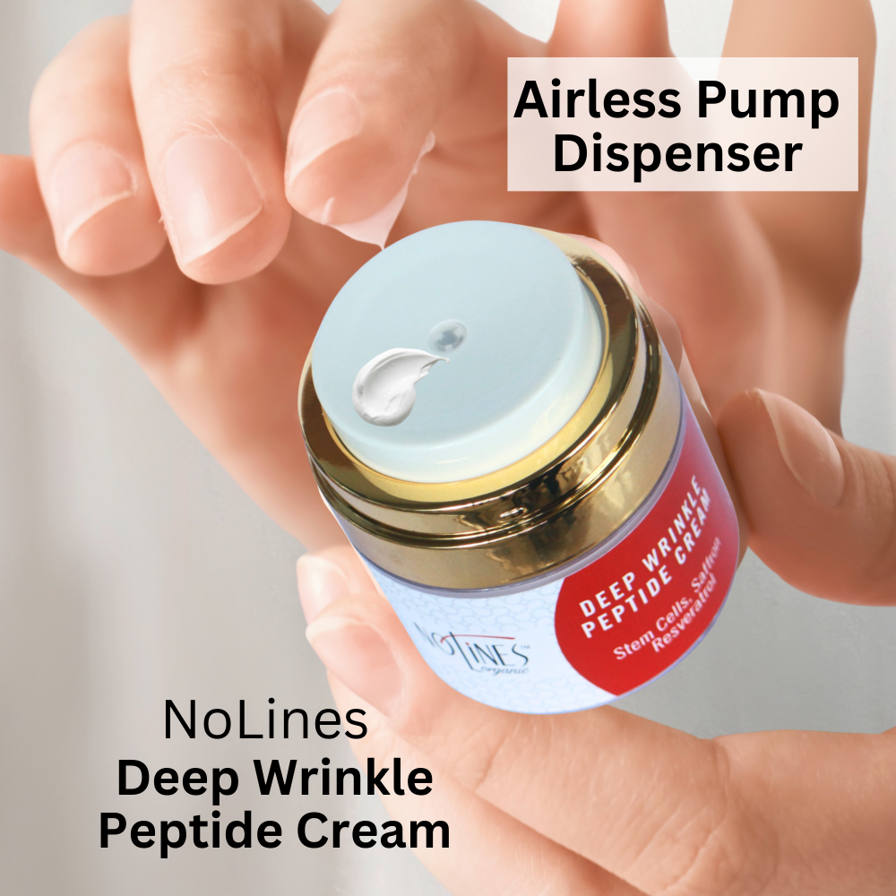 NoLines Deep Wrinkle Peptide Cream with Plant Stem Cells, Saffron, Resveratrol.