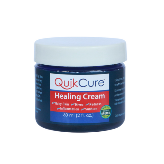 QuikCure Natural Healing Cream with Colloidal Silver, Zinc, Healing Herbs.