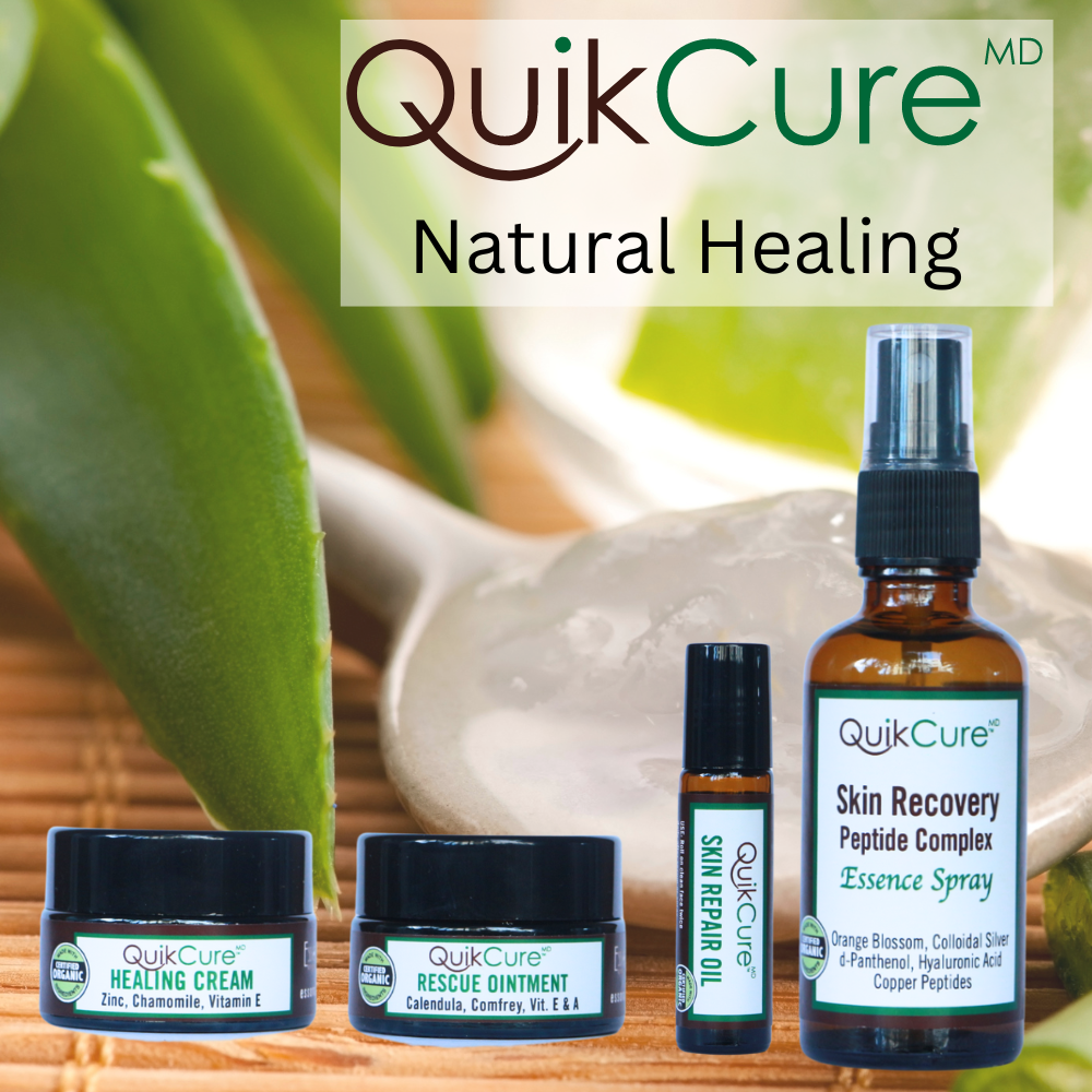 QuikCure Skin Repair Oil with Manuka Honey, Sea Buckthorn, 7 Herbal Botanical Complex.