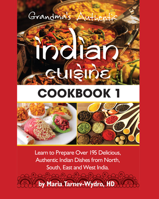 Grandma's Authentic Indian Cuisine Cookbook 1 - Immediate E-book Download.