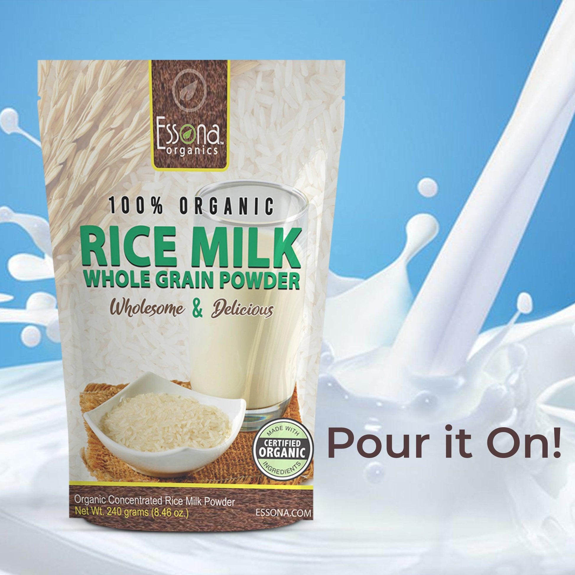 Organic Rice Milk Powder 100% Pure. Re-seal Pouch